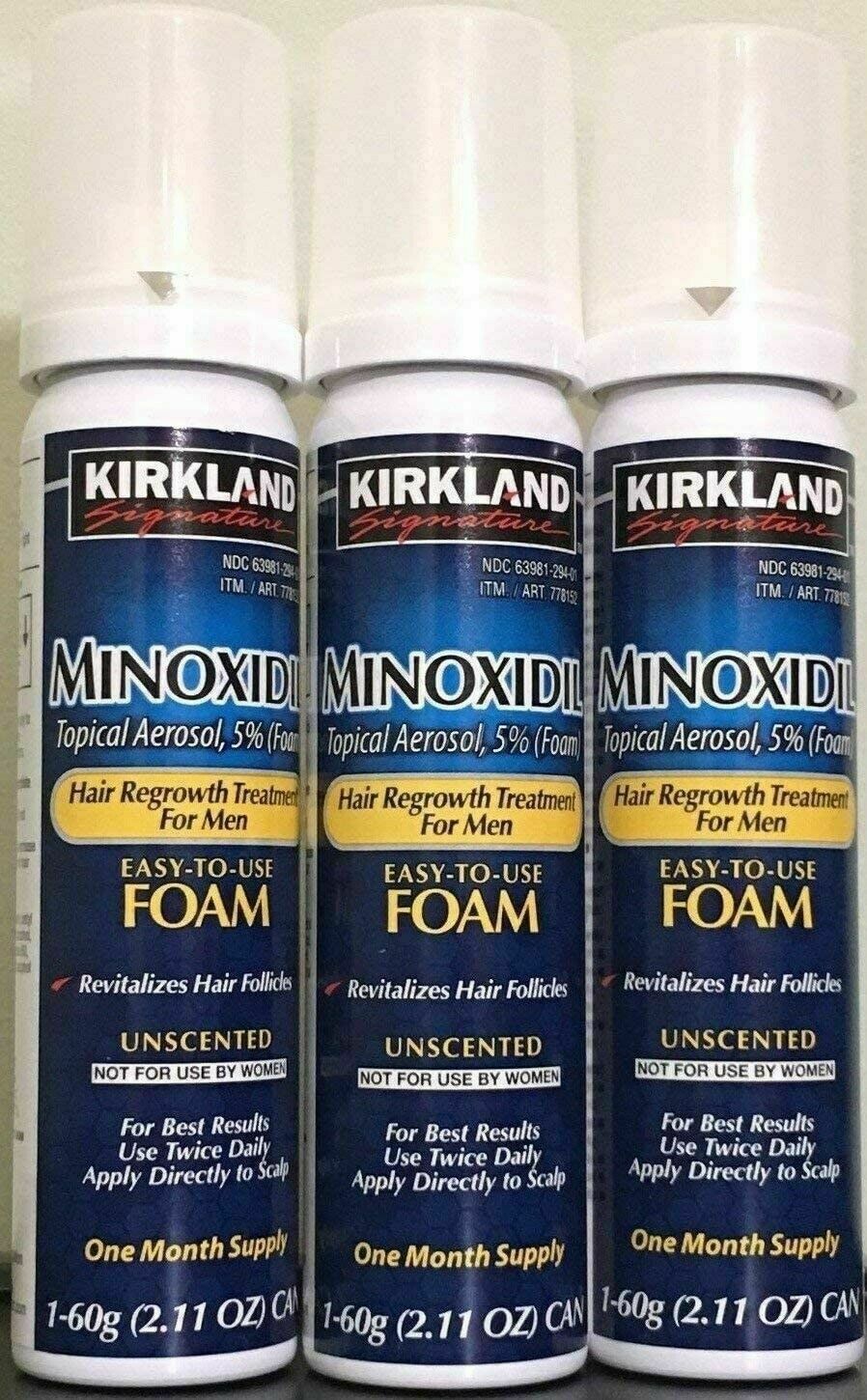 Kirkland 5% Minoxidil Foam- 3 month supply